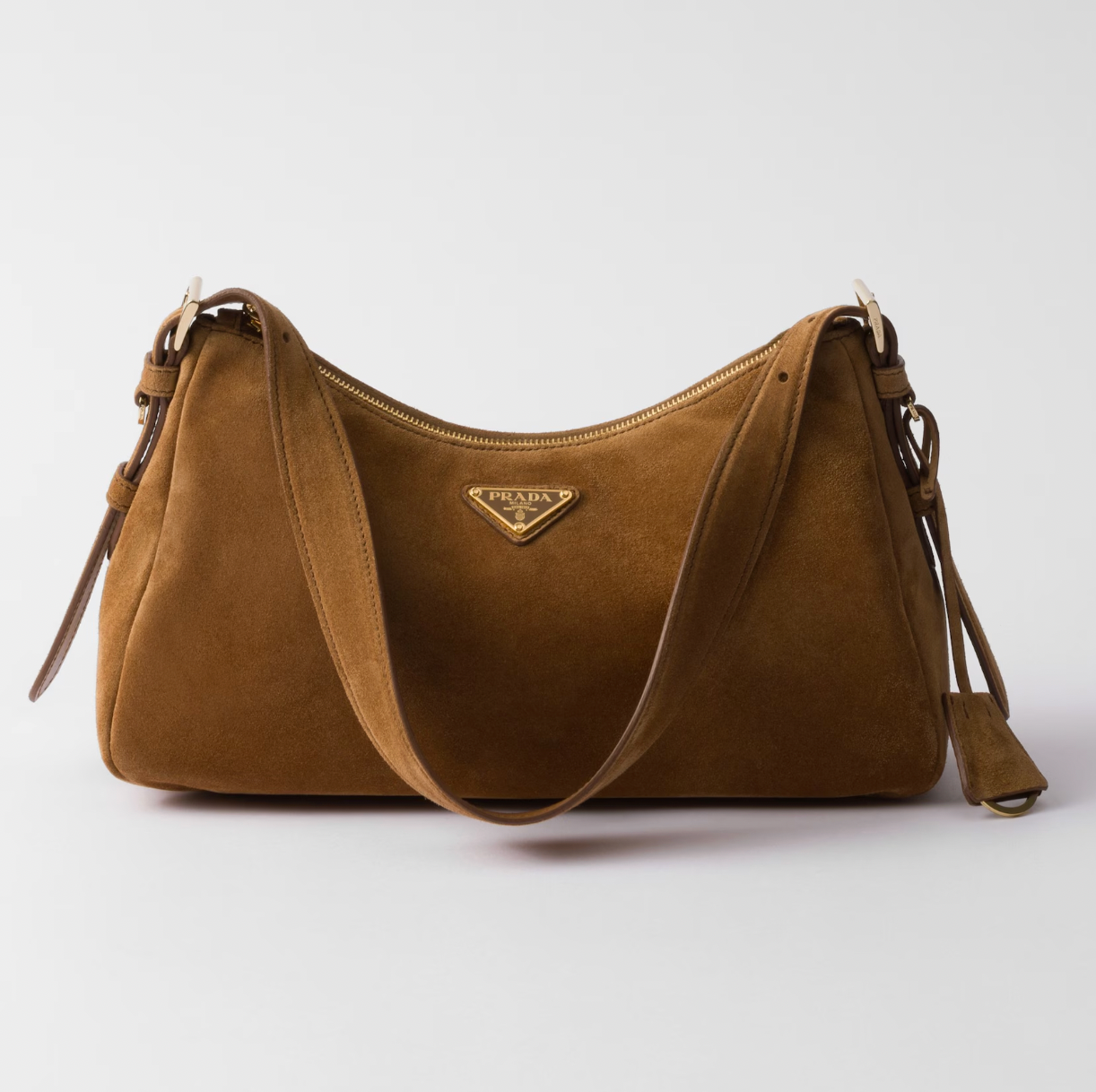 Prada Cleo Suede Shoulder Bag
