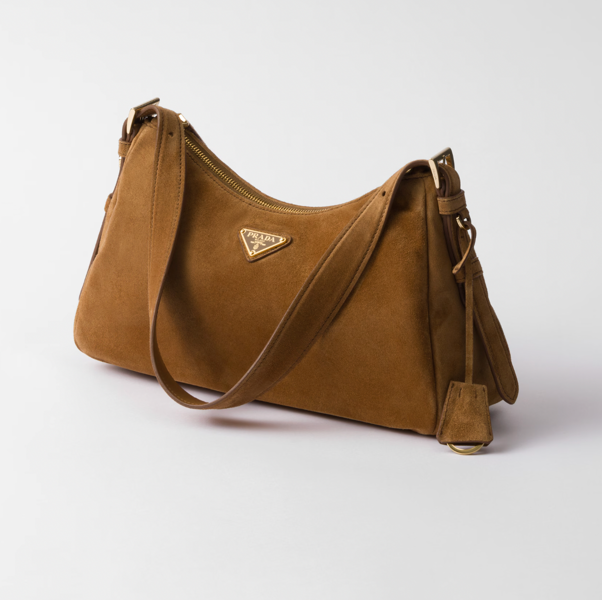 Prada Cleo Suede Shoulder Bag