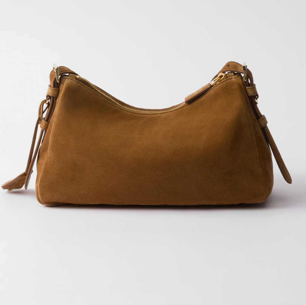 Prada Cleo Suede Shoulder Bag