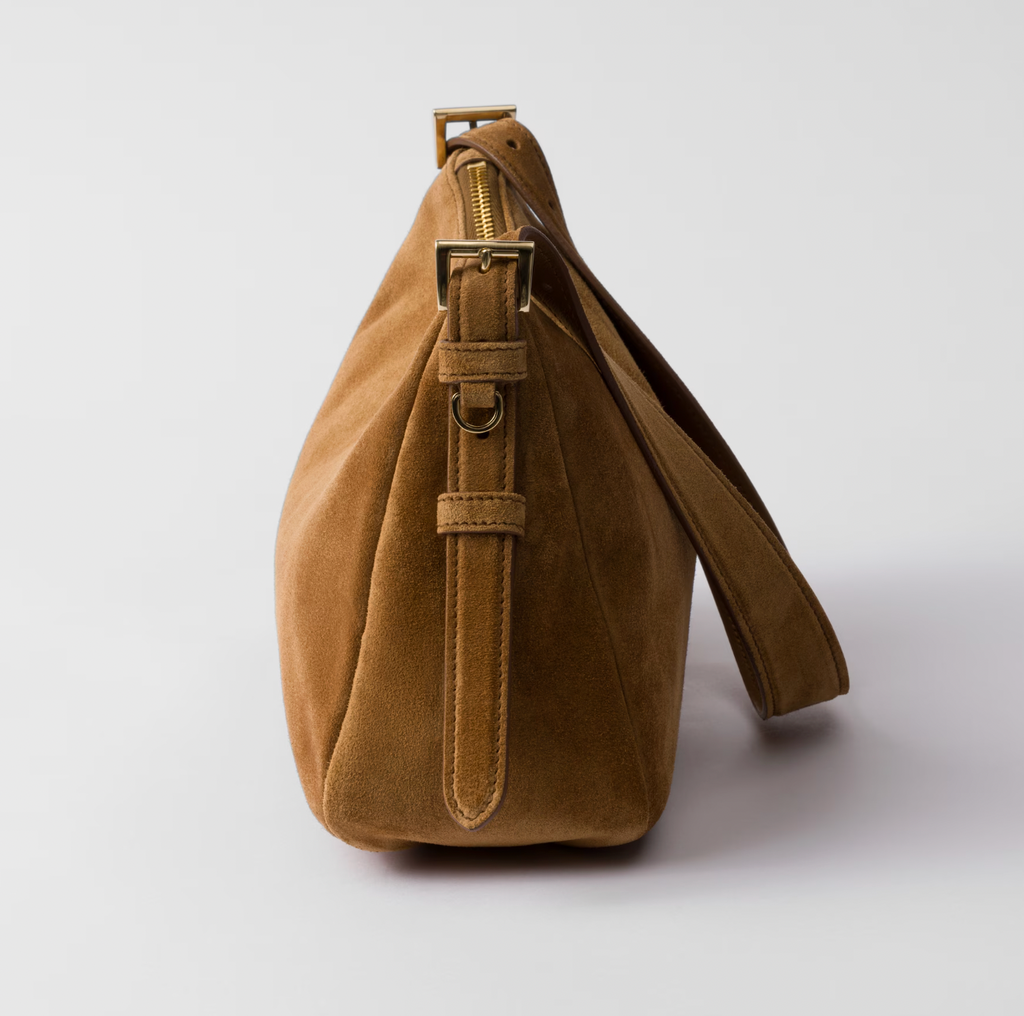 Prada Cleo Suede Shoulder Bag